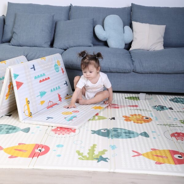 200*180cm Foldable Cartoon Baby Play Mat Xpe Puzzle Children's Mat Baby Climbing Pad Kids Rug Baby Games Mats Toys For Children
