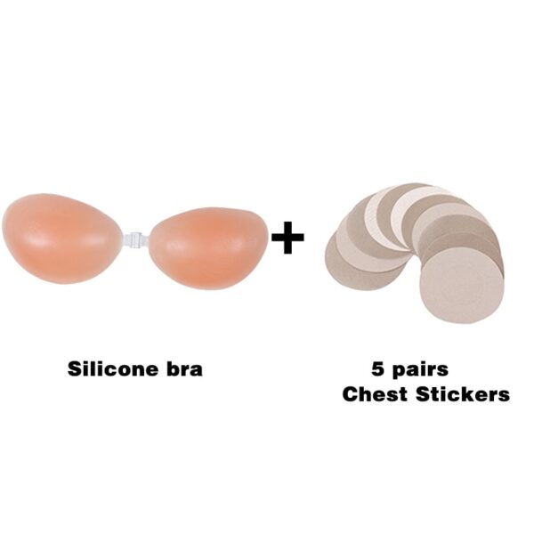 Silicone Bra Invisible Push Up Sexy Strapless Bra Stealth Adhesive Backless Breast Enhancer For Women Lady Nipple Cover