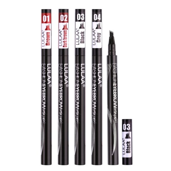 Waterproof Natural Eyebrow Pen Four-claw Eye Brow Tint Makeup three Colors Eyebrow Pencil Brown Black Grey Brush Cosmetics
