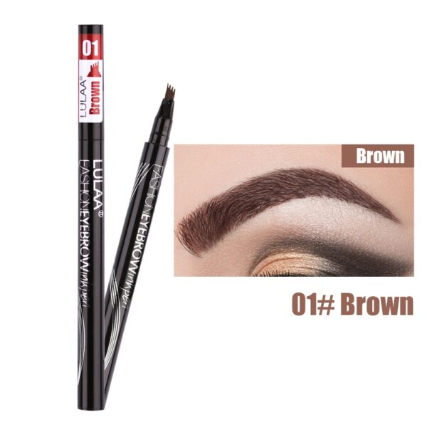 Waterproof Natural Eyebrow Pen Four-claw Eye Brow Tint Makeup three Colors Eyebrow Pencil Brown Black Grey Brush Cosmetics