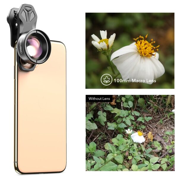 APEXEL camera phone lens 100mm macro lens 4K HD super macro lenses+CPL+star filter for iPhonex xs max Samsung s9 all smartphone