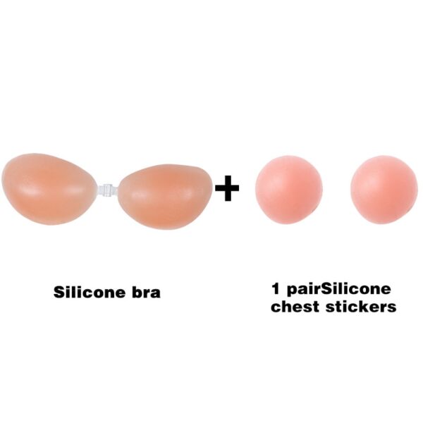 Silicone Bra Invisible Push Up Sexy Strapless Bra Stealth Adhesive Backless Breast Enhancer For Women Lady Nipple Cover
